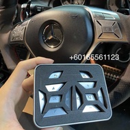 Mercedes AMG Steering Wheel Button Switch Latest W176 W117 W246 W212 W204 Trim Silver Stainless Stee