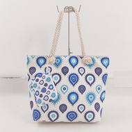 Devil's Eye Canvas Bag Shoulder Bag Travel Large Capacity Beach Bag Devil's Eye Canvas Bag Handbag S