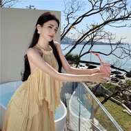 Elegant and gentle lady's shirt + pleated skirt Set | 8787