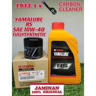 YAMALUBE 4T RS FULLY SYNTHETIC SAE 10W40+OIL FILTER R25 YAMAHA 4T OIL MOTOCYCLE ENGINE OIL MINYAK HI