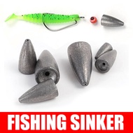 Tin Weight Cone Sinker Fishing Bait Carolina Rig Softlure Ajing Termite Paddle Curly Kalen