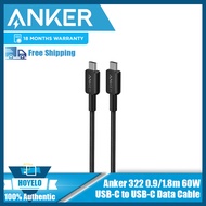 Anker 322 Charging Cable - A81F5/A81F6 - Type C to Type C - Umbrella Cover - 0.9M/1.8M - 3A - 60W - 