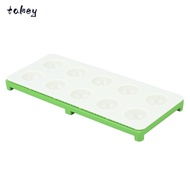 WITAK Ravioli Maker Press, Aluminum Alloy ABS Green Silver Ravioli Mold, Durable Practical 10 Holes 