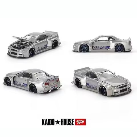 KAIDO+MINIGT 1:64 Skyline R34 Alloy open cover version model