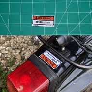yamaha dt125 rearfender warning label sticker