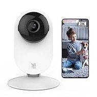 YI Pro 2K Home Security Camera, 2.4Ghz Indoor Camera with Person, Vehicle, Animal Smart Detection, Phone App for Baby, Pet, Dog Monitoring, Compatible with Alexa and Google Assistant