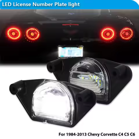 For Chevy Corvette C4 C5 C6 Impala Monte Carlo Lumina SSR S10 Beretta C1500/C2500/C3500 2X LED Licen