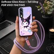 CASING hp + SLINGTALI FOR VIVO Y04 VIVO Y04S [M421] GLASS SOFTCASE + SLINGTALI FOR VIVO Y04 VIVO Y04