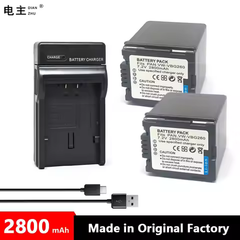 VW-VBG260 VW VBG130 VBG070 Battery charger For Panasonic SDR H20 H28 H258 SD1 HS700 TM700 HS300 TM30
