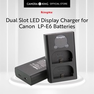 [KingMa] LP-E6 / LP-E6N / LP-E6NH LCD Display Dual USB Charger for Canon LPE6 / LPE6N / LPE6NH Batte