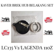 YAMAHA LC LC135 V1 LAGENDA 110Z KAVER BREK HUB BELAKANG SET REAR BRAKE HUB PANEL SET