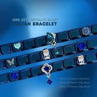 1 SET ITALIAN CHARM PREMIUM BRACELET (METALIC BLUE)