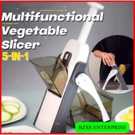 5 Dalam 1 Mandoline Slicer Strips Dadu Julienne Chopper Mudah Dicuci Pelbagai Fungsi Penghiris Pemot