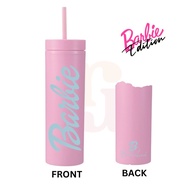 【 HOT SALES  】 REKA Barbie Water Bottle Cup Tumbler Typo Girl Pink Drink Straw Cold Ice Cute