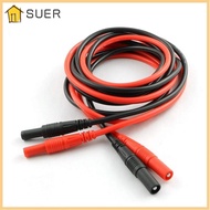 SUER 1/2pcs Meter Test Lead Extension, Silicone CATII 1000V /32A Max Male-to-Female Banana Plug, 100