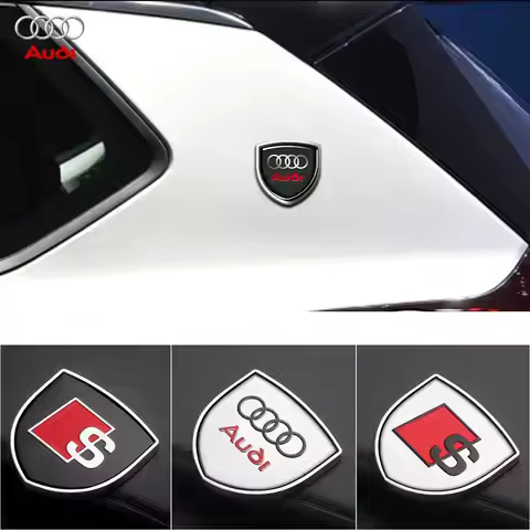 1pc 3D Metal Car Badge Body Trunk Emblem Decoration Sticker For Audi S Line A3 A4 B8 8P B9 8V B6 A5 