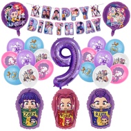 [SG] Demon Hunter Kpop Huntrix Rumi Birthday Decoration Number 0-9 Foil Number balloons Set Age 1-9 