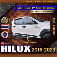 TOYOTA HILUX CONQUEST/REVO 2016-2023 SIDE BODY MOULDING (BLACK) hilux accessories