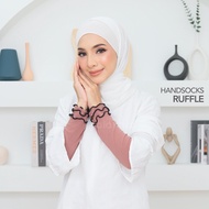 ALAYNA Hand Socks Ruffle | Inner Tangan Mosscrepe Handsock Stongan Hand Sock Muslimah