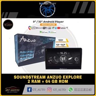 SOUNDSTREAM ANZUO EXPLORE 2 RAM + 64 GB ROM CAR ANDROID PLAYER / DSP / CARPLAY / QLEDSCREEN / 9 INCH / 10 INCH