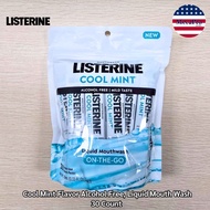 Listerine® Cool Mint Flavor Alcohol Free Liquid Mouth Wash 30 Count น้ำยาบ้วนปาก ขนาดพกพา