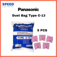 1 PACK 5 PCS PANASONIC VACUUM BAG TYPE C-13 VACUUM DUST BAG PANASONIC VACUUM BAG