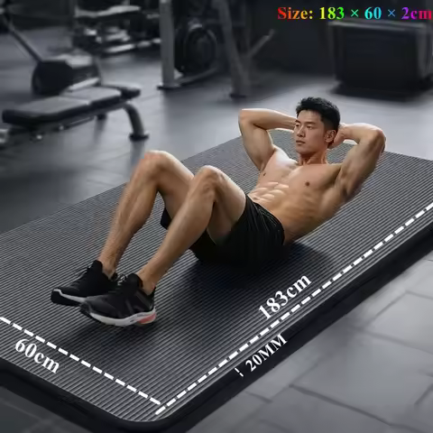 Pilates Mat Workout 183x60cm Fitness 20mm Thick Workout Yoga Mat Indoor Pilates Noise Reduction Yoga