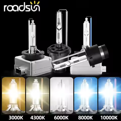 roadsun 2Pcs D1S D2S D3S D4S Xenon Headlight HID Car Bulbs 35W D1 D2 D3 D4 Headlamp 4300K 6000K 8000