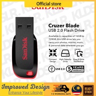 SanDisk Cruzer Blade 8GB / 16GB / 32GB / 64GB / 128GB USB 2.0 Flash Drive / Pendrive (SanDisk Malays