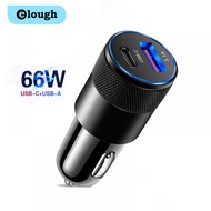 Elough 66W QC 3.0 Car Charger Type C Fast Charging PD Phone Charger Adapter