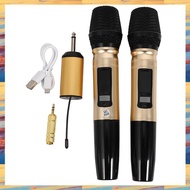 (ZIKF) UHF Wireless Microphone Speaker System with Receiver 3.5mm 6.35mm Adapter for DJ Karaoke Speech Amplifier Recording