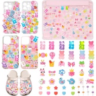 Tatiwoo 150 Pcs Junk Case Charms, Resin Charms Bear Junks Phone Case, Set Comel Pelbagai Corak Arnab