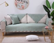 Campbell Home Collection - 日式刺繡布藝梳化墊 - 100%全棉 四季適用