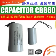 CBB60 15uF 450V Capacitor - Motor Start Capacitor - Motor Run Capacitor - AC Motor Capacitor - Gener