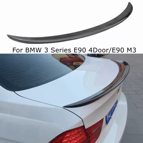 FOR BMW 3 Series E90 4Door/E90 M3 CS/M3/M4/P/PSM Style Carbon Fiber Rear Spoiler Trunk Wing 2005-201
