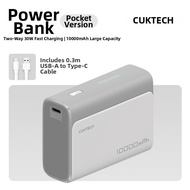 CukTech 10000mAh Pocket Power Bank Dual Direction Fast Charge 30W 21700 Lithium Ion Battery Portable
