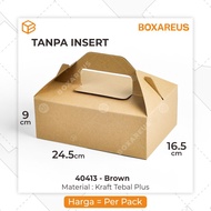 Box, Box, Packaging, Cupcake Box, Cake Box | 40413 BROWN WITHOUT INSERT (10 pcs)