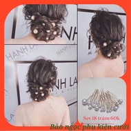 Hair brooch set - set of 18 beads (Handmade) (code HC295)