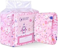 Landofgenie Adult Printed Diaper Incontinence Underwear Overnight Adult Diapers with Tabs 10 Pieces (Large 36"-46"), Pink