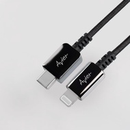 Avier CLASSIC C to Lightning編織高速充電傳輸線 銀 / 多尺寸