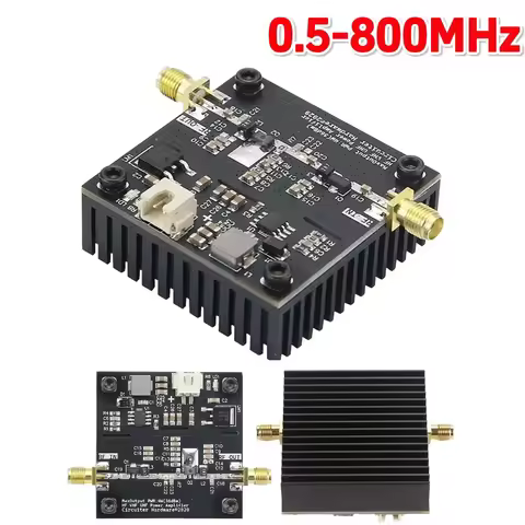 HF VHF UHF RF Power Amplifier DC15-30V 0.5-800MHz 36dB Gain 15W 0.5-800MHz VHF UHF Power Amplifier f