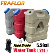 ☭20 Liter 21L (5.5Gallons) Camping Car Water Container with Tap Portable Outdoor Storage Tank Fo 【♠