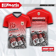 MERAH Indonesian Independence Day JERSEY August 17 T-Shirt/ Latest V.3 INDEPENDENCE/ 2025 Red and Wh