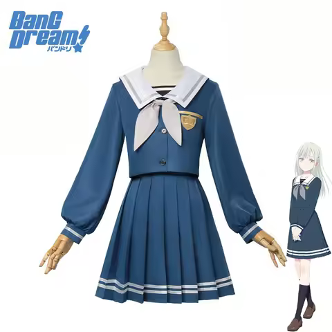 Anime Tsukinomori School Uniform Cosplay Costume Wakaba Mutsumi Soyo Nagasaki Sailor Suit Top Skirt 