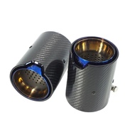 Genuine Exhaust Pipes Glossy Matt Carbon Fiber Sliver/Blue/Golden/Black Exhaust Tip for BMW F90 M5 2
