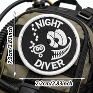 [Custom Velcro patch] AE.NIGHT DIVER EMBROIDERY 3D Embroidery Velcro Patch /Badges/armband/Emblem De