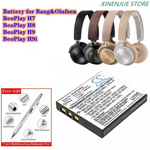 Wireless Headset Battery 3.7V/650mAh 1973822, PLB-103, 56467 201 012 for BANG & OLUFSEN BeoPlay H7, 