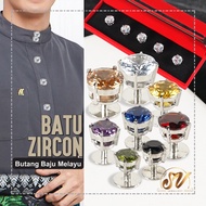 Butang Baju Melayu Crystal 1 Set ( 5 Pcs ) Button Baju Raya Exclusive Nikah Bulan Bintang Baju Melayu Murah With Box