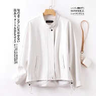 2024 Autumn Stand-Up Collar Leather Jacket Women Korean Ladies Leather Jacket PU Leather Jacket Draw