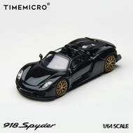 TimeMicro 1: 64 918 Spyder Black Gold Alloy Car Model Collection Ornaments